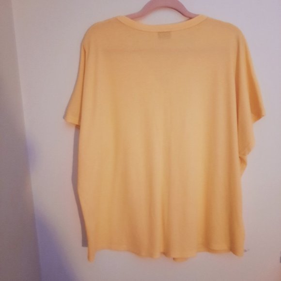 Aura Yellow Button Front Blouse - Picture 2 of 4
